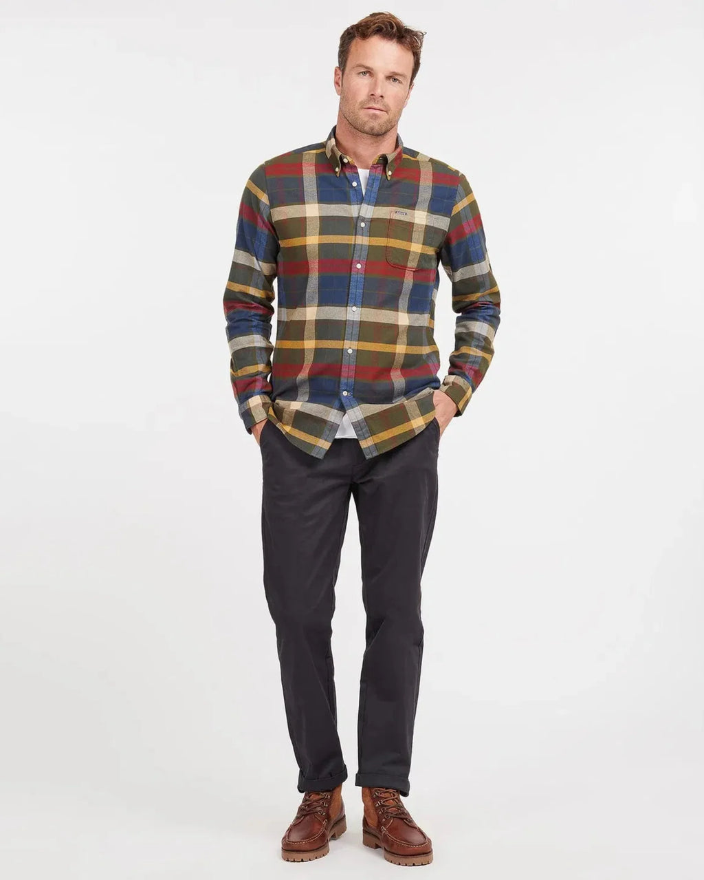 Barbour Carlton Tailored Shirt in Olive