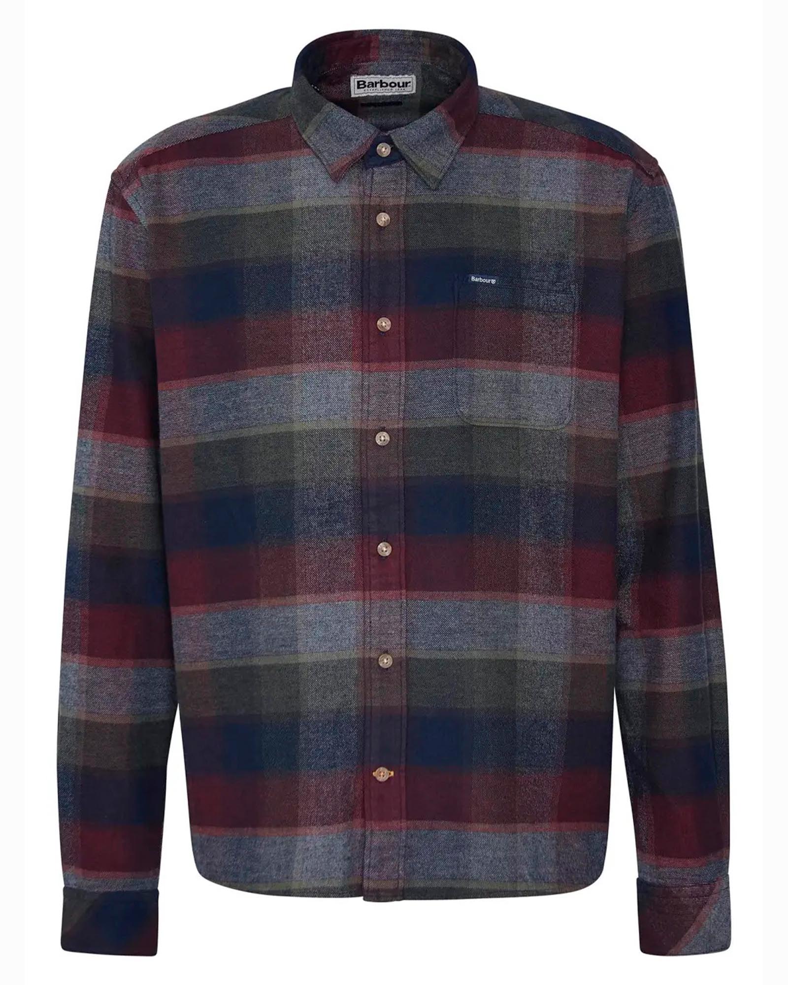 Barbour Copswell Relaxed Long-Sleeved Shirt in Navy