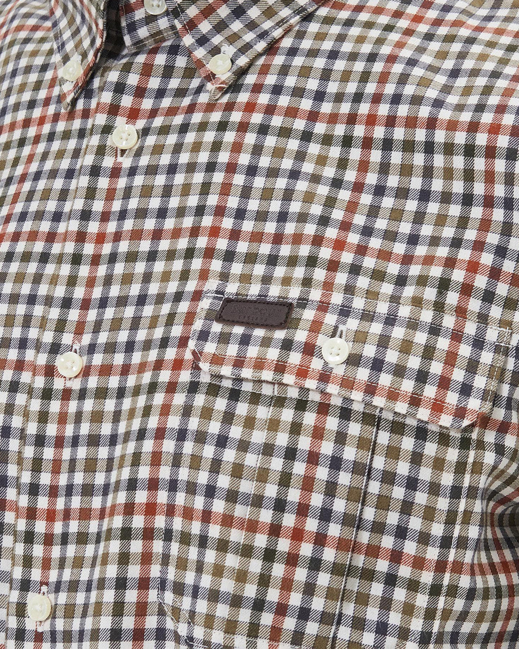 Barbour Foss Button Down Collar Regular fit Button Up Shirt In Olive