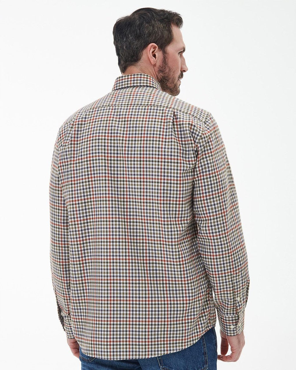 Barbour Foss Button Down Collar Regular fit Button Up Shirt In Olive