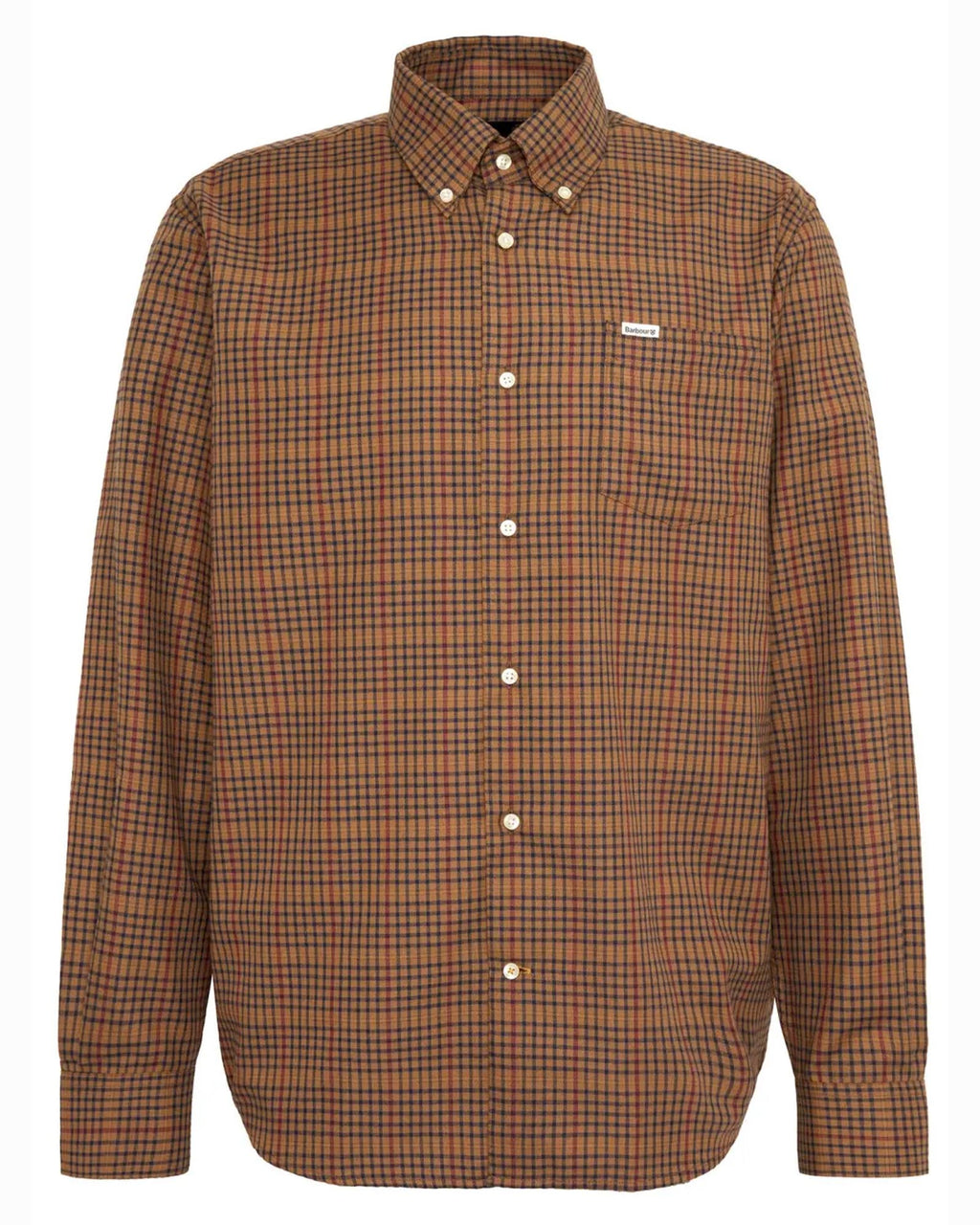 Barbour Henderson Thermo Weave Checked Shirt in Stone