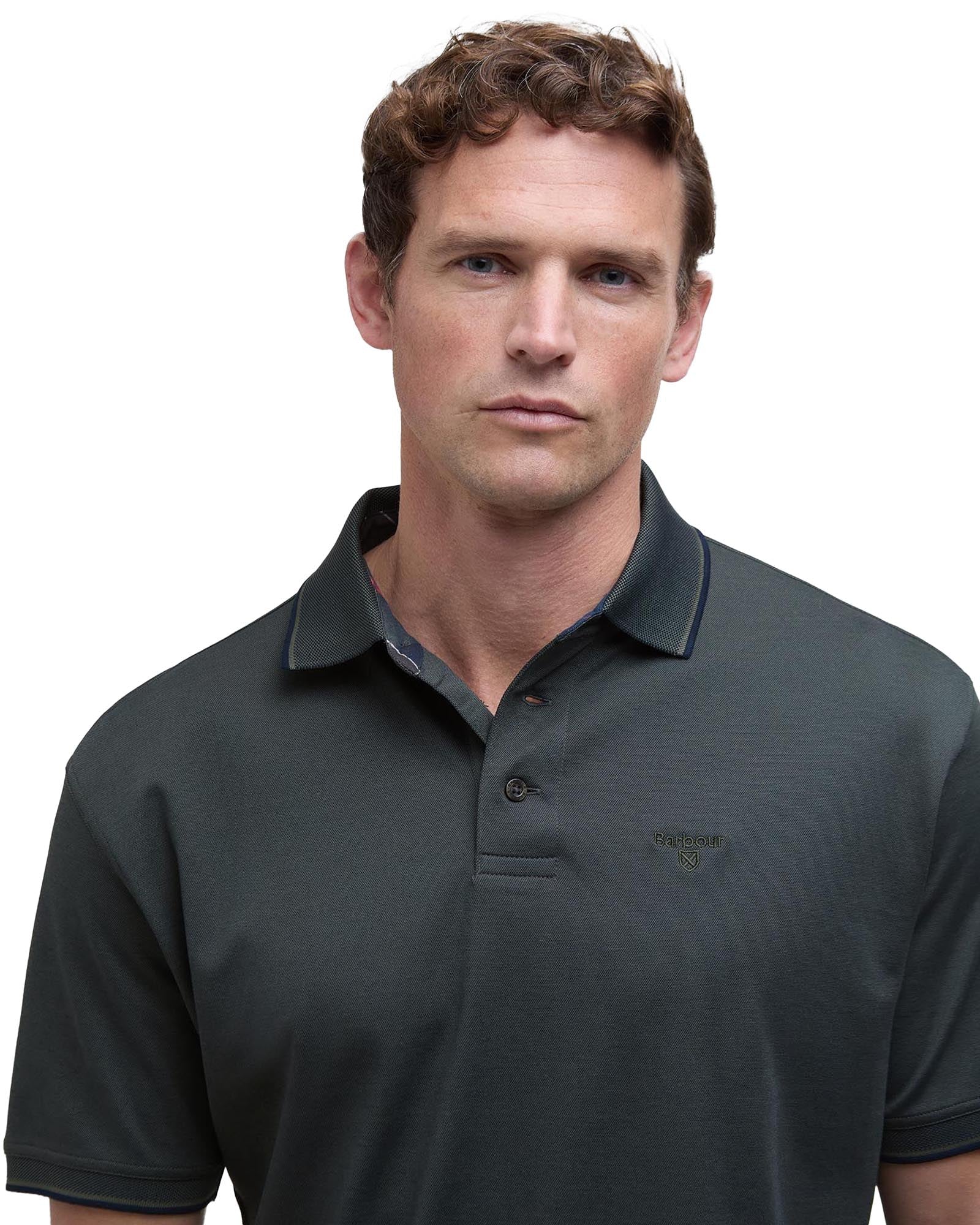 Barbour Heydon Tech Polo In Olive