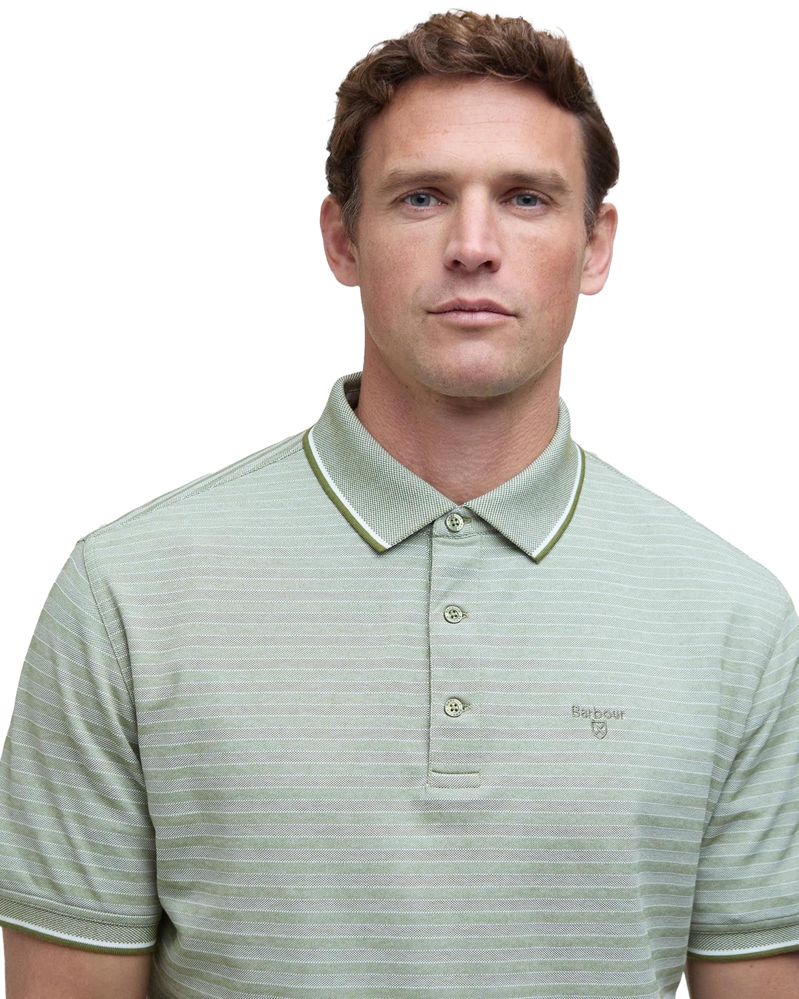 Barbour Taverham Polo In Pine Green