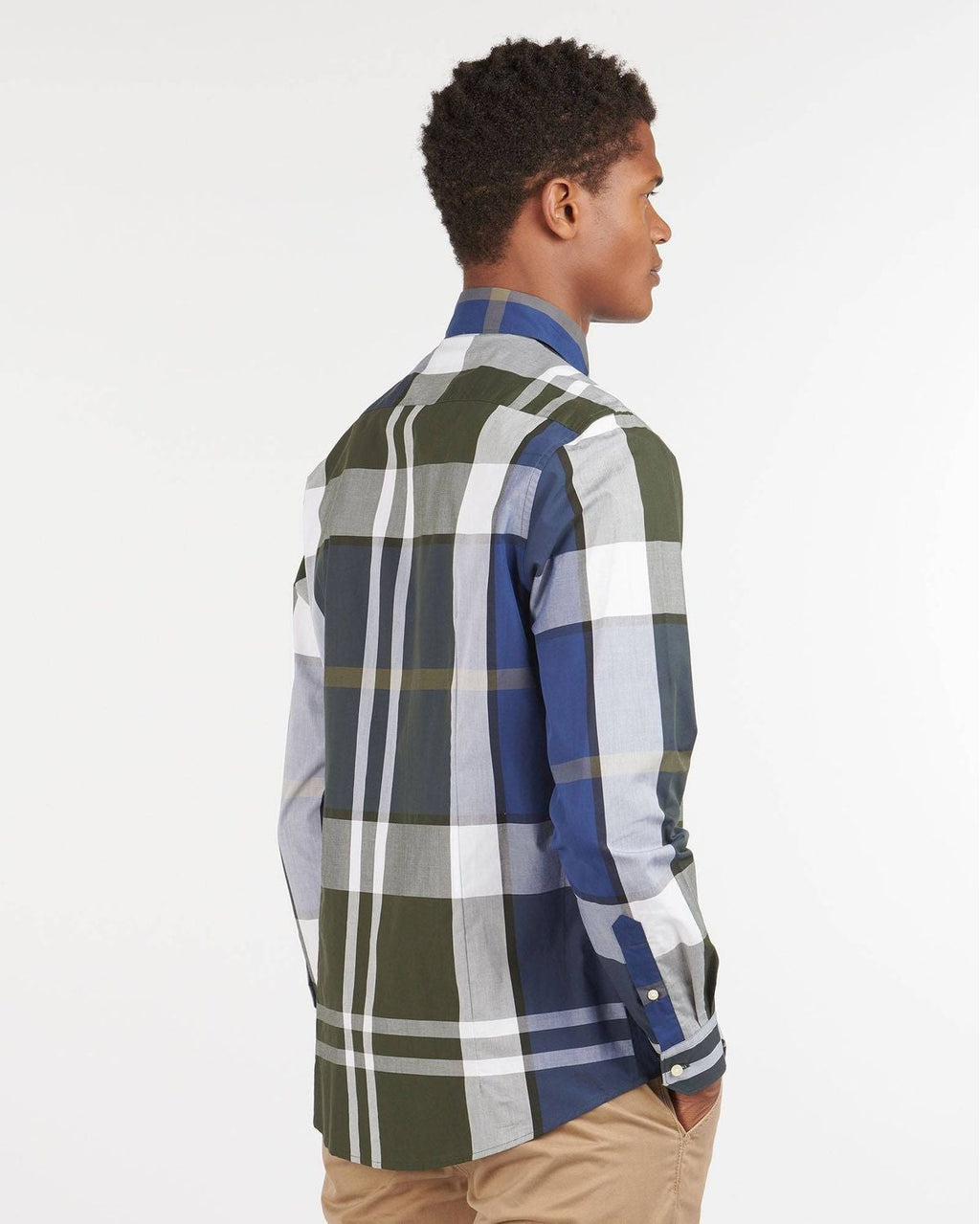 Barbour Tartan 12 Tailored Buttondown Collar Shirt in Sage - Rainwater's Men's Clothing and Tuxedo Rental