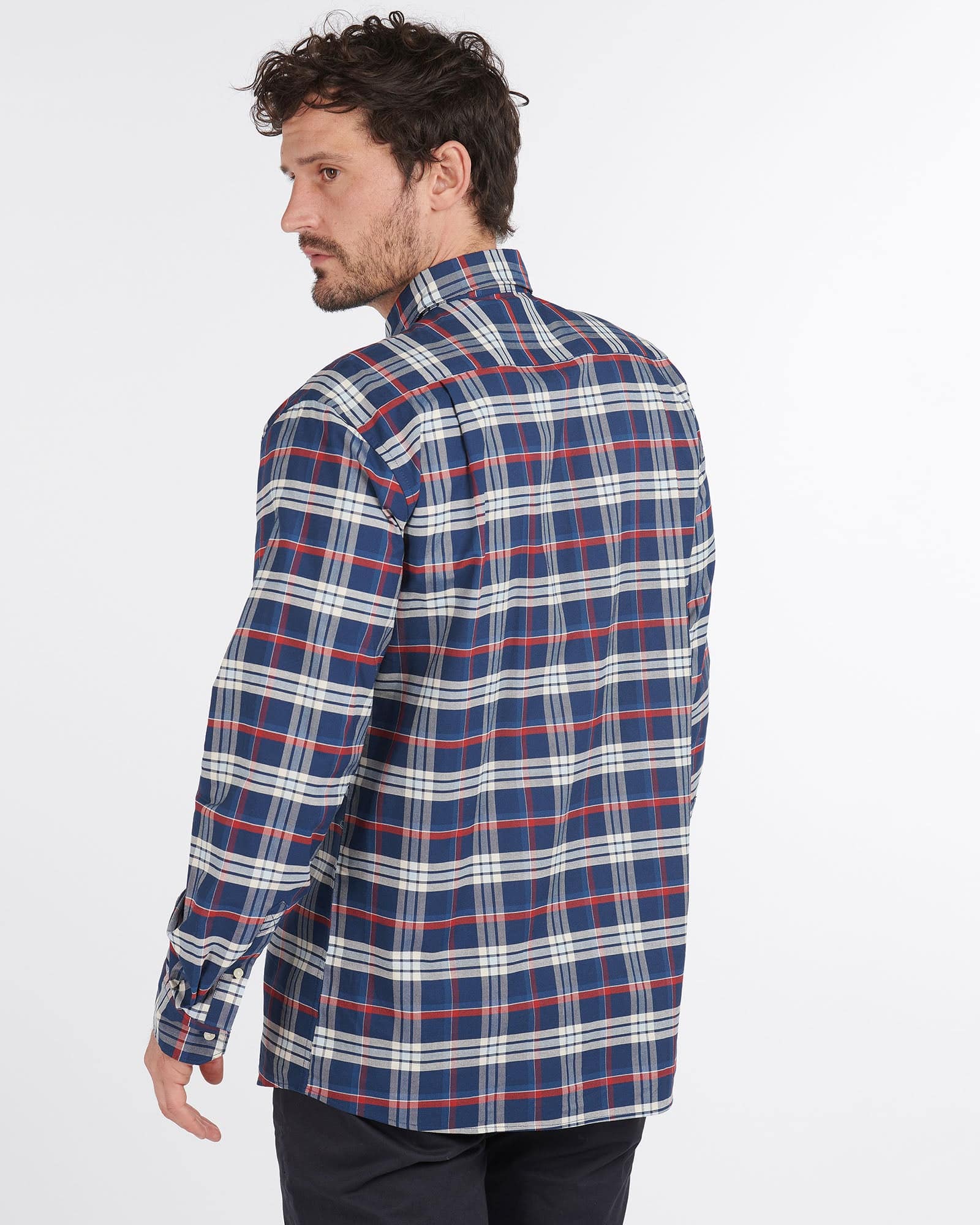 Barbour Barton Coolmax Performance Buttondown Collar Shirt in Navy - Rainwater's Men's Clothing and Tuxedo Rental