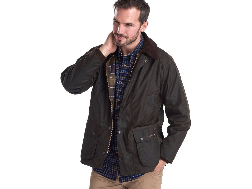 Barbour Classic Bedale Wax Jacket In Olive - Rainwater's Men's Clothing and Tuxedo Rental
