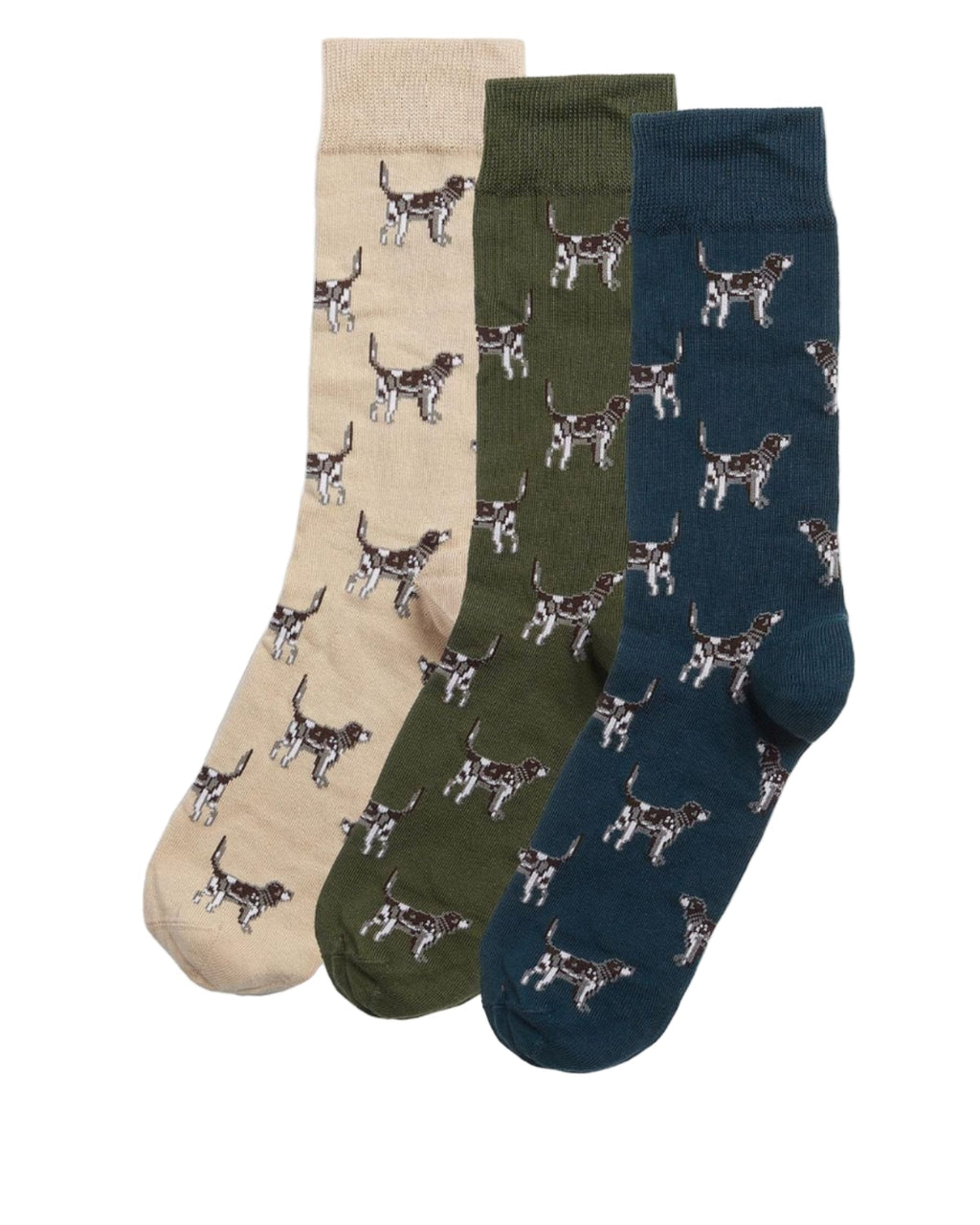 -Rainwater's -Barbour - Socks - Barbour Dog Pointer 3 Pair Of Socks Boxed Gift Set -