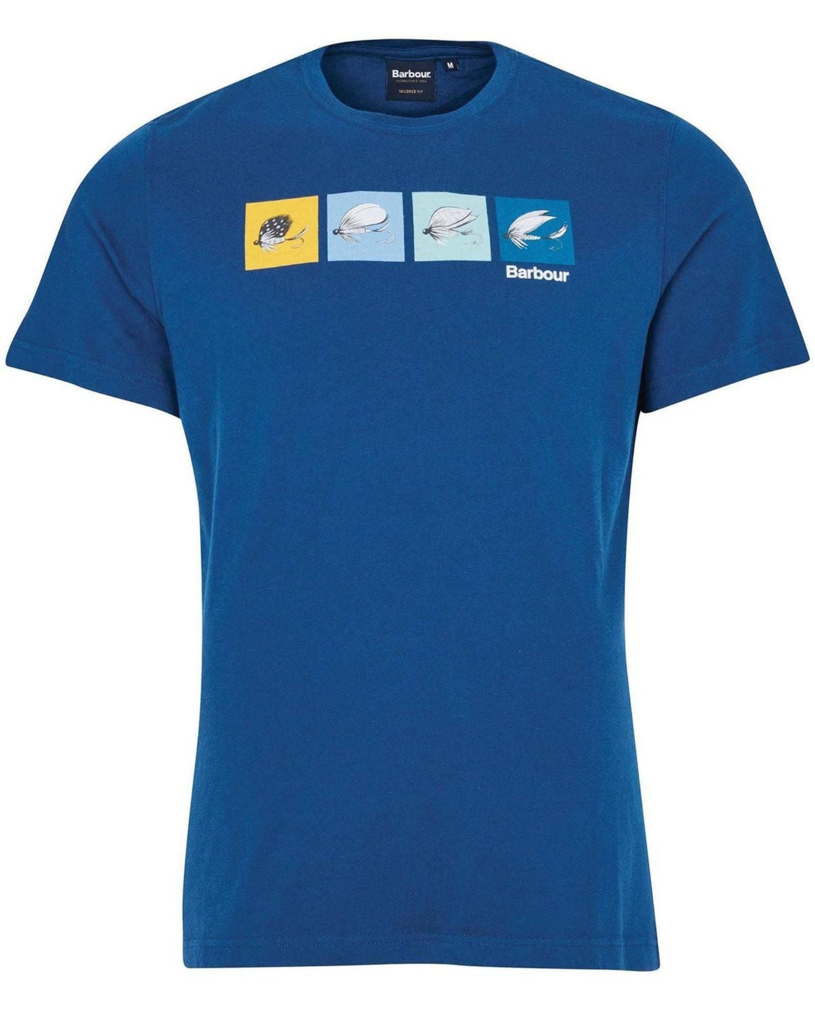 Barbour Fish Fly Tee In Blue - Rainwater's Men's Clothing and Tuxedo Rental