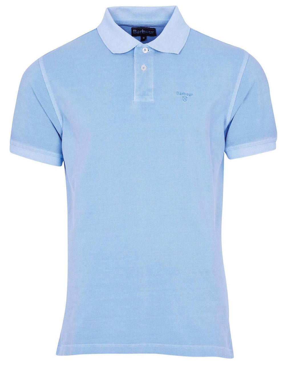 Barbour Garment Dyed Wash Sports Polo In Sky Light Blue - Rainwater's Men's Clothing and Tuxedo Rental