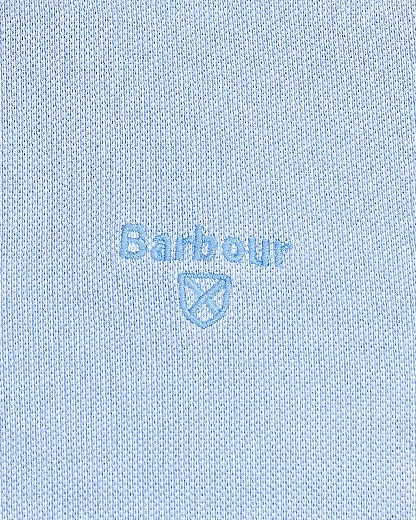 Barbour Garment Dyed Wash Sports Polo In Sky Light Blue - Rainwater's Men's Clothing and Tuxedo Rental