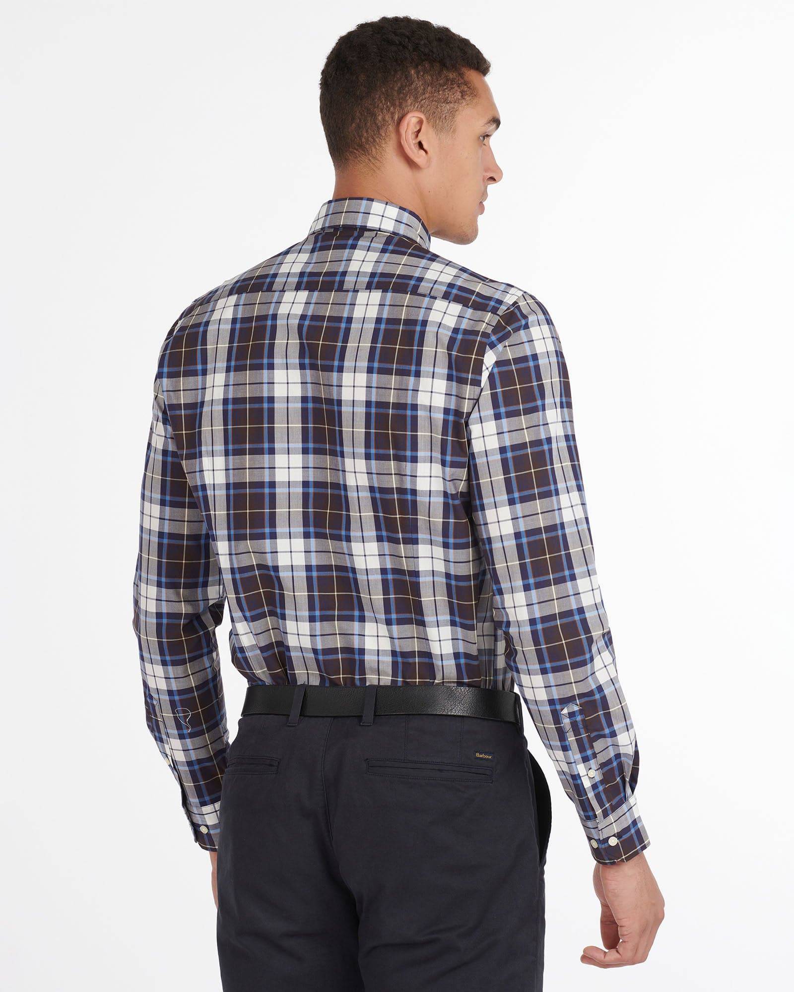Barbour Highland Check 39 Buttondown Collar Plaid Shirt In Trail Brown - Rainwater's Men's Clothing and Tuxedo Rental