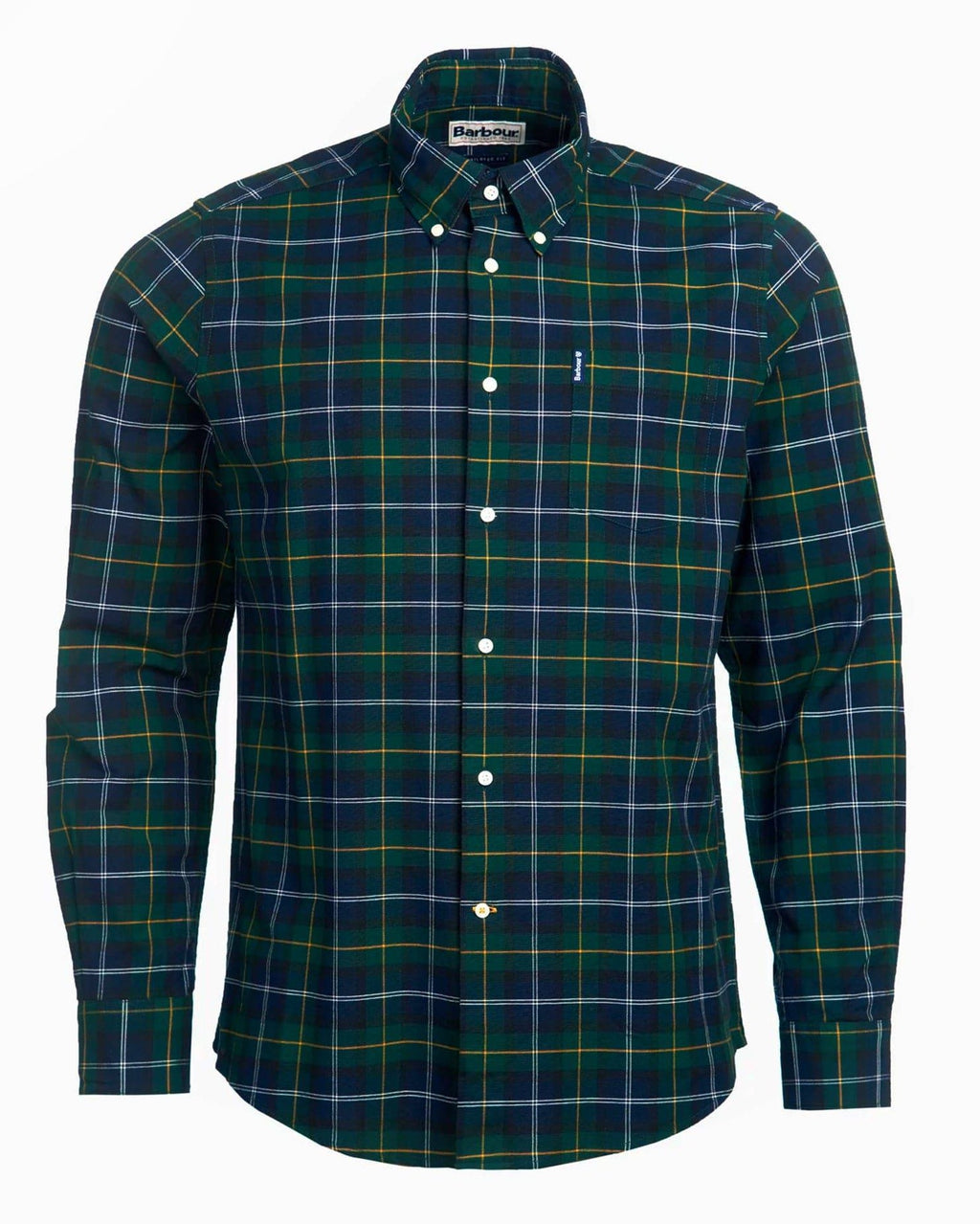 Barbour Tartan 6 Plaid Tailored Fit Button Down Shirt in Seaweed Tartan - Rainwater's Men's Clothing and Tuxedo Rental