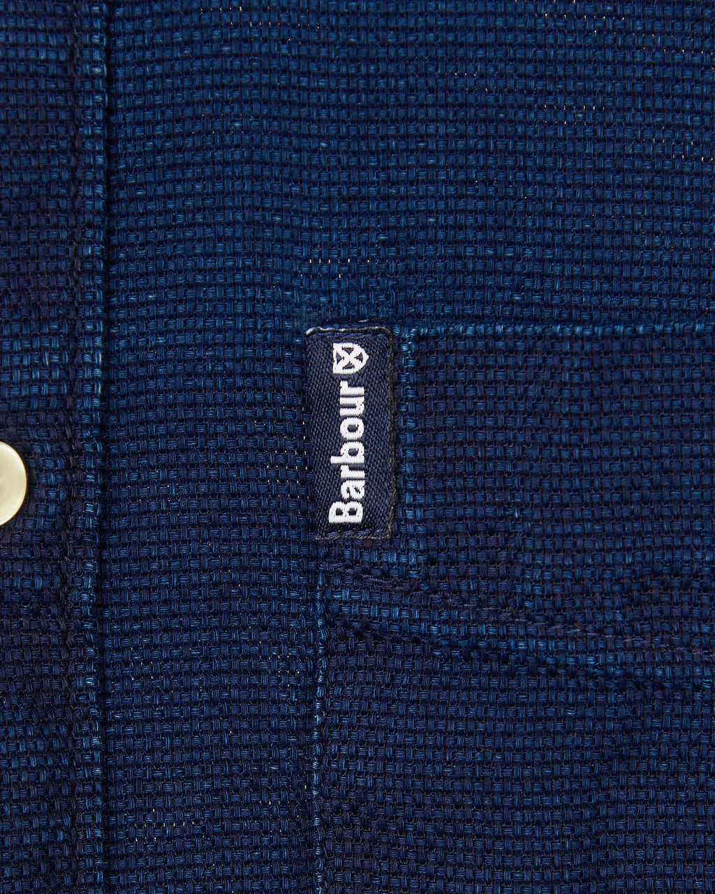 Barbour Indigo 10 Tailored Fit Button Down Collar Solid Shirt in Indigo - Rainwater's Men's Clothing and Tuxedo Rental