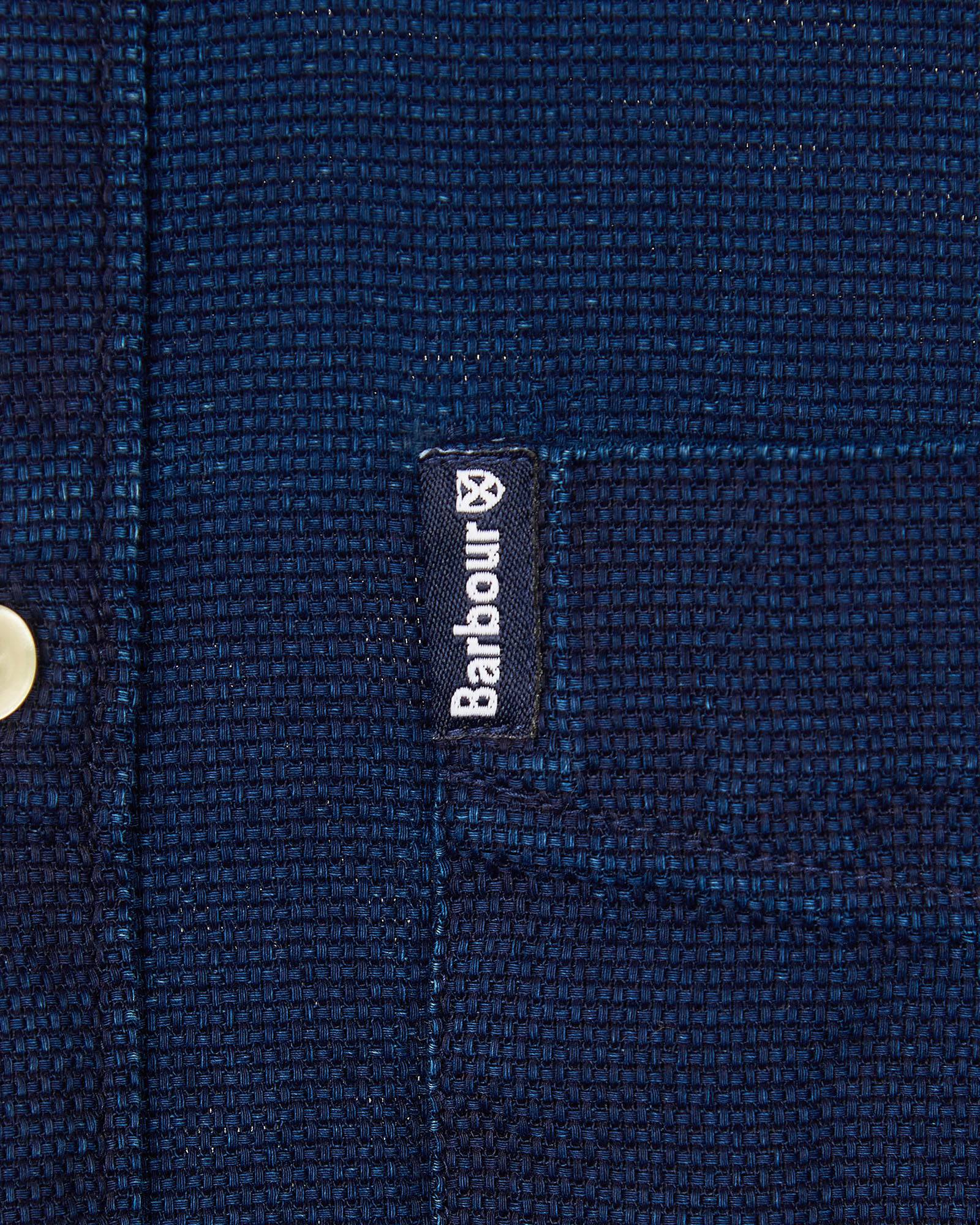 Barbour Indigo 10 Tailored Fit Button Down Collar Solid Shirt in Indigo - Rainwater's Men's Clothing and Tuxedo Rental