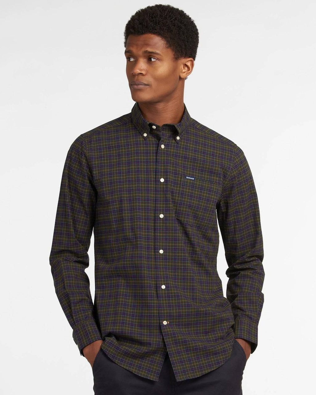 Barbour Lomond Tailored Buttondown Collar Shirt in Classic Tartan - Rainwater's Men's Clothing and Tuxedo Rental