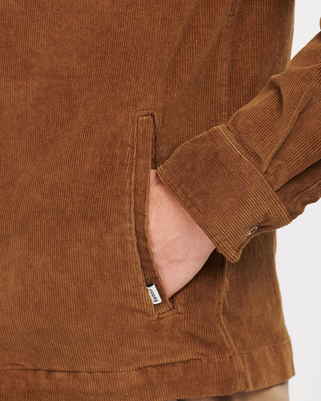 Barbour Stretch Corduroy Over Shirt In Sandstone - Rainwater's Men's Clothing and Tuxedo Rental