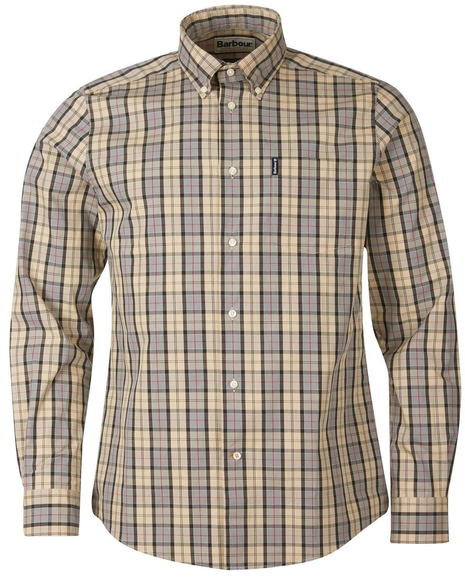 Barbour Tartan 17 Tailored Buttondown Collar Shirt In Dress Tartan - Rainwater's Men's Clothing and Tuxedo Rental