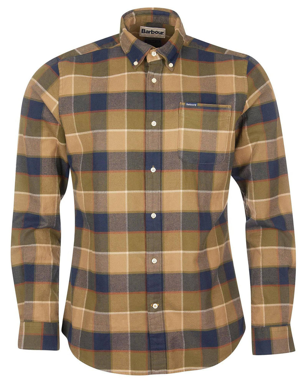 Barbour Valley Tailored Buttondown Collar Shirt in Olive - Rainwater's Men's Clothing and Tuxedo Rental