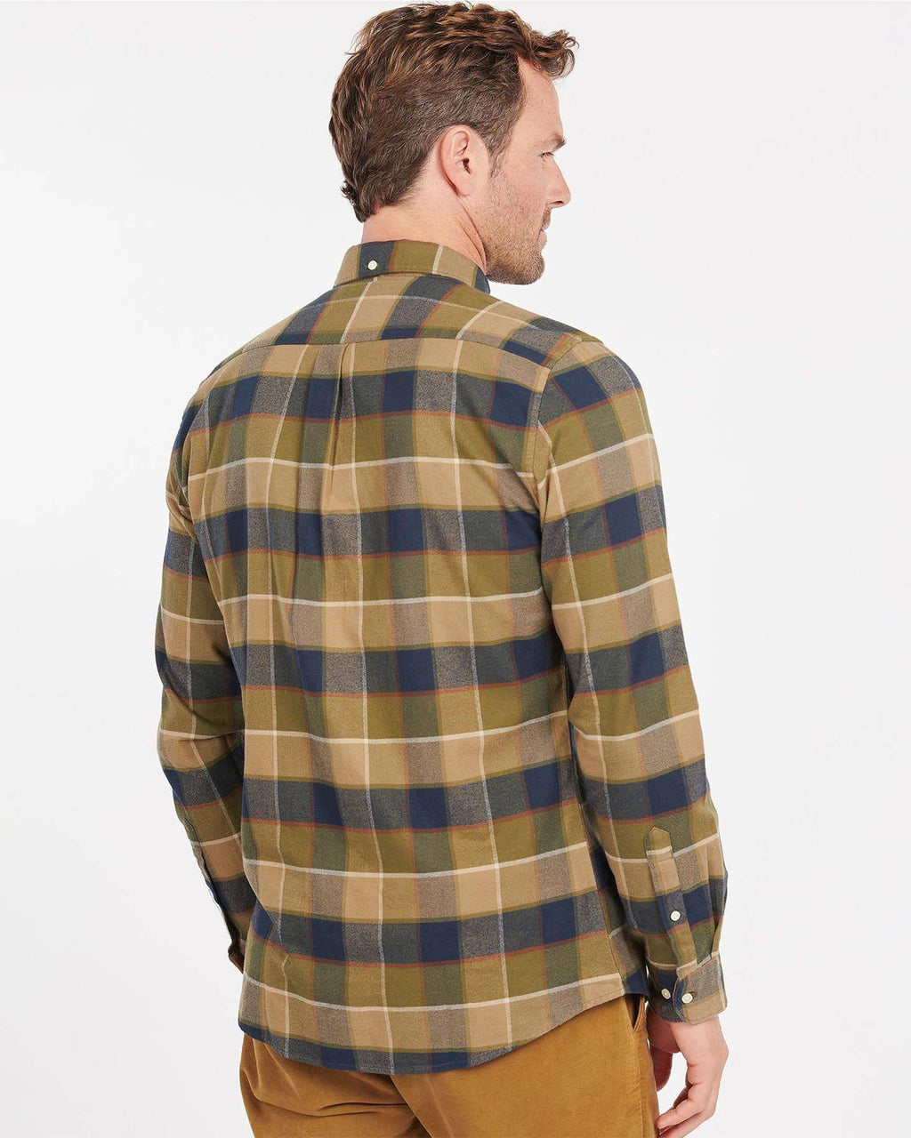 Barbour Valley Tailored Buttondown Collar Shirt in Olive - Rainwater's Men's Clothing and Tuxedo Rental