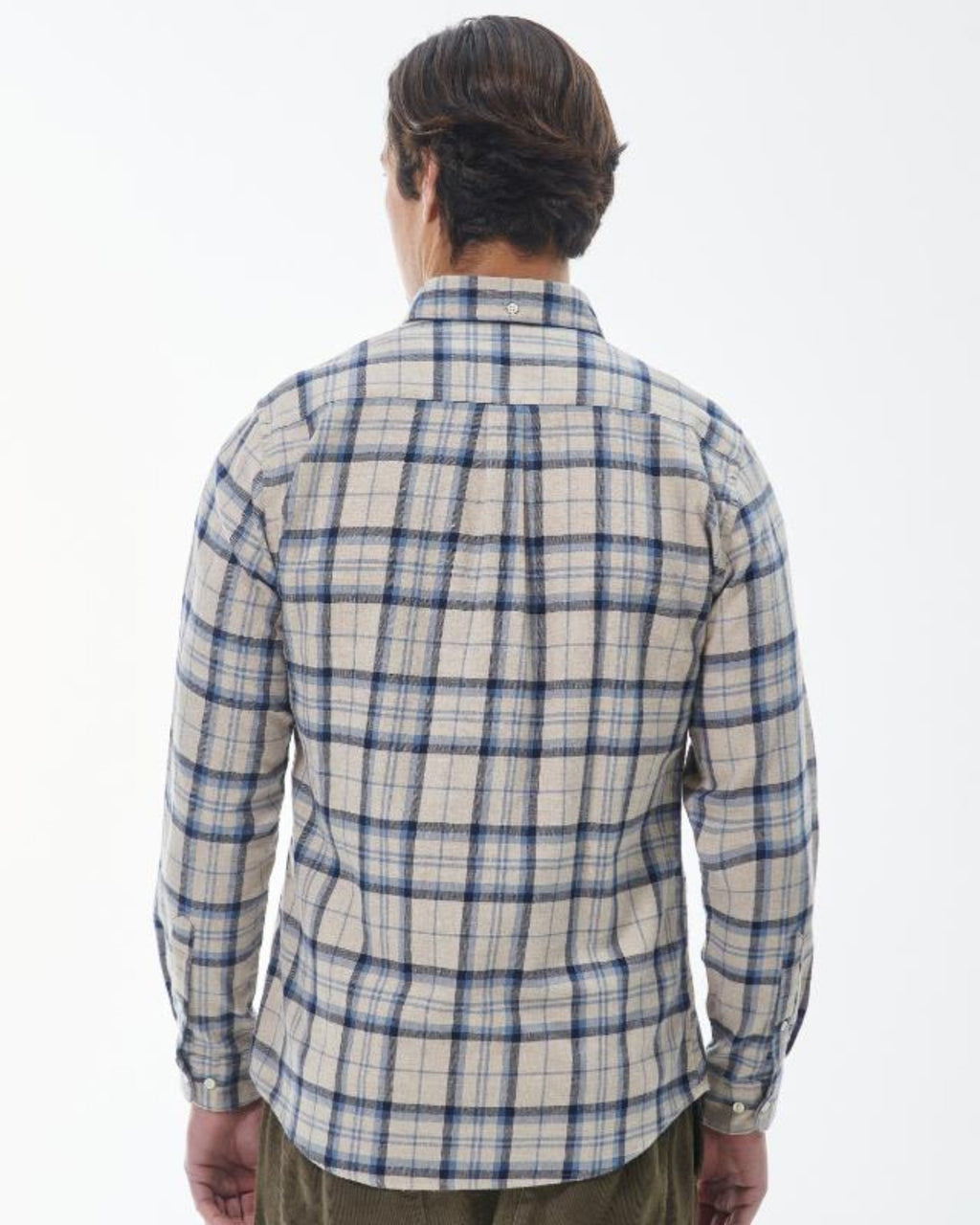 Barbour Deerpark Tailored Fit Button-down Collar Shirt in Blue & Beige Plaid