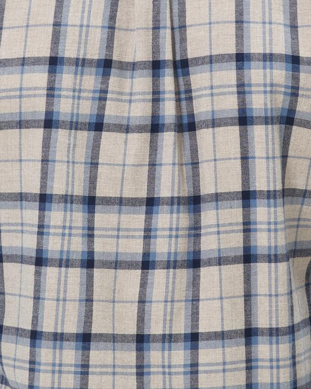 Barbour Deerpark Tailored Fit Button-down Collar Shirt in Blue & Beige Plaid