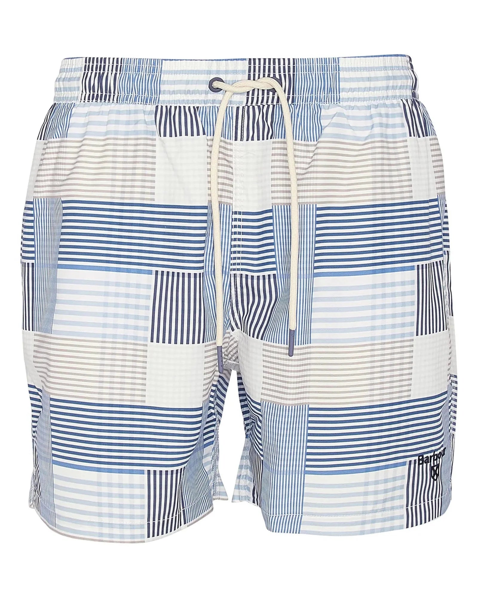 Barbour Patch Swim Shorts Trunks In Sky Blue