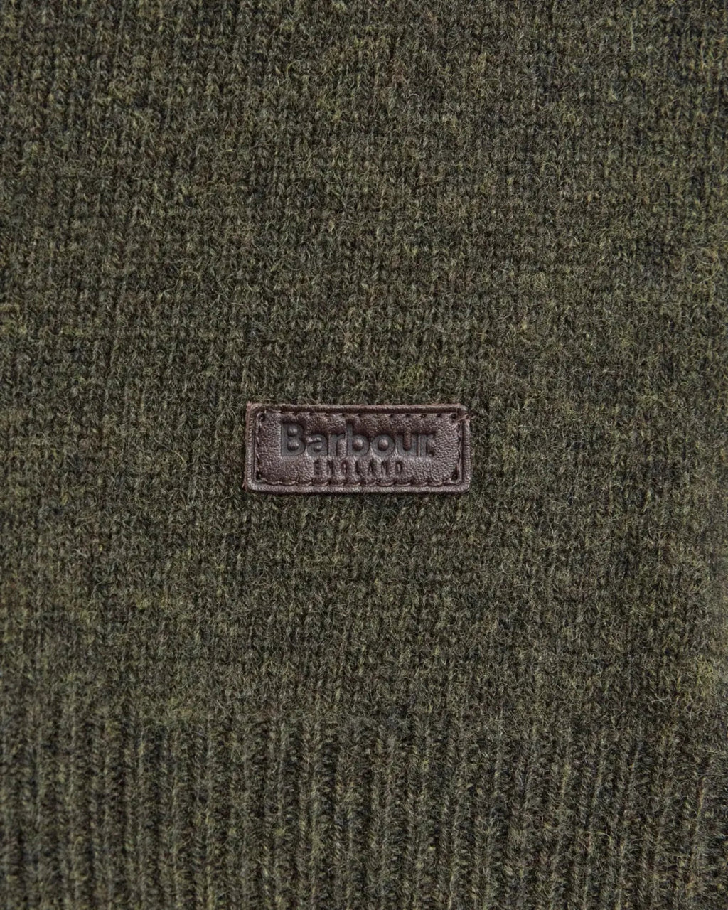 Barbour Essential 1/4 Zip Elbow Patch Sweater in Seaweed