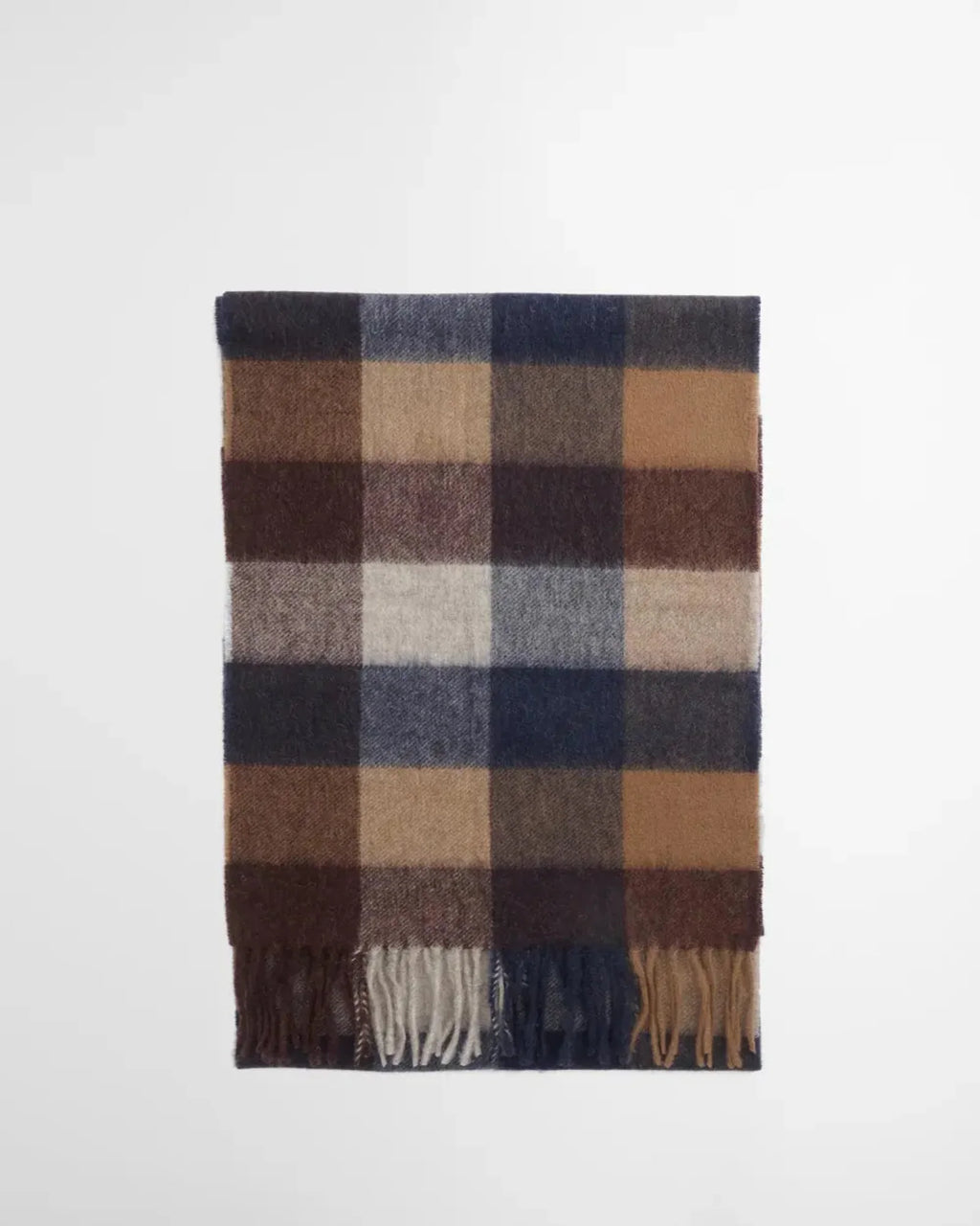 Barbour Large Tattersall Scarf In Midnight
