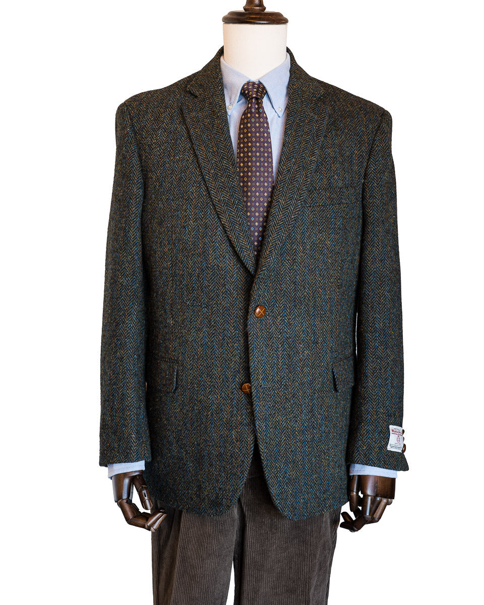 Harris Tweed Sport Coat in Multi-Colored Herringbone