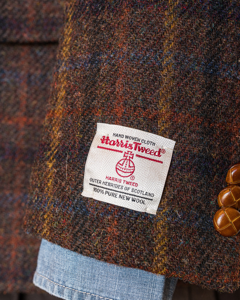 Harris Tweed Sport Coat in Brown Multi Plaid