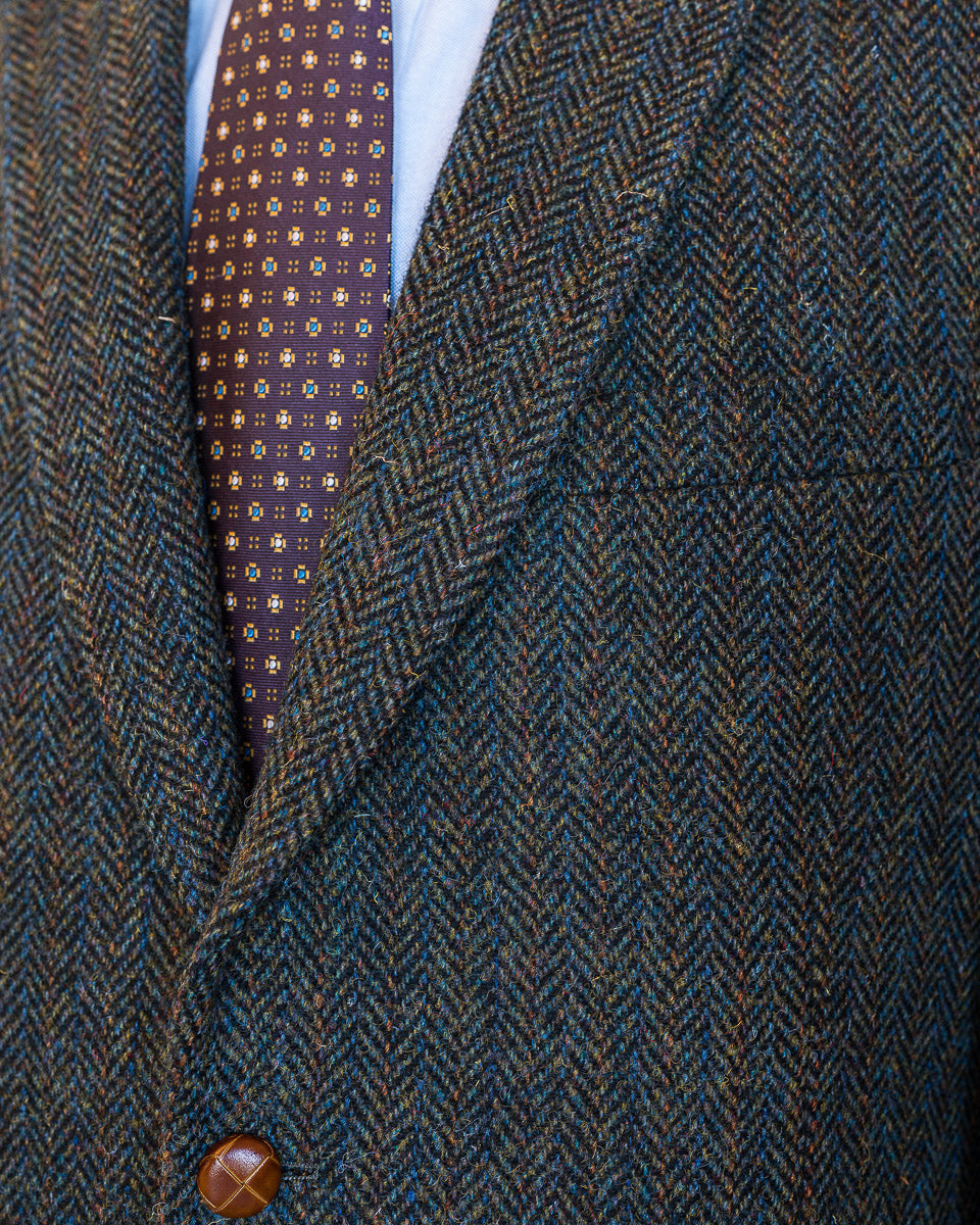 Harris Tweed Sport Coat in Multi-Colored Herringbone