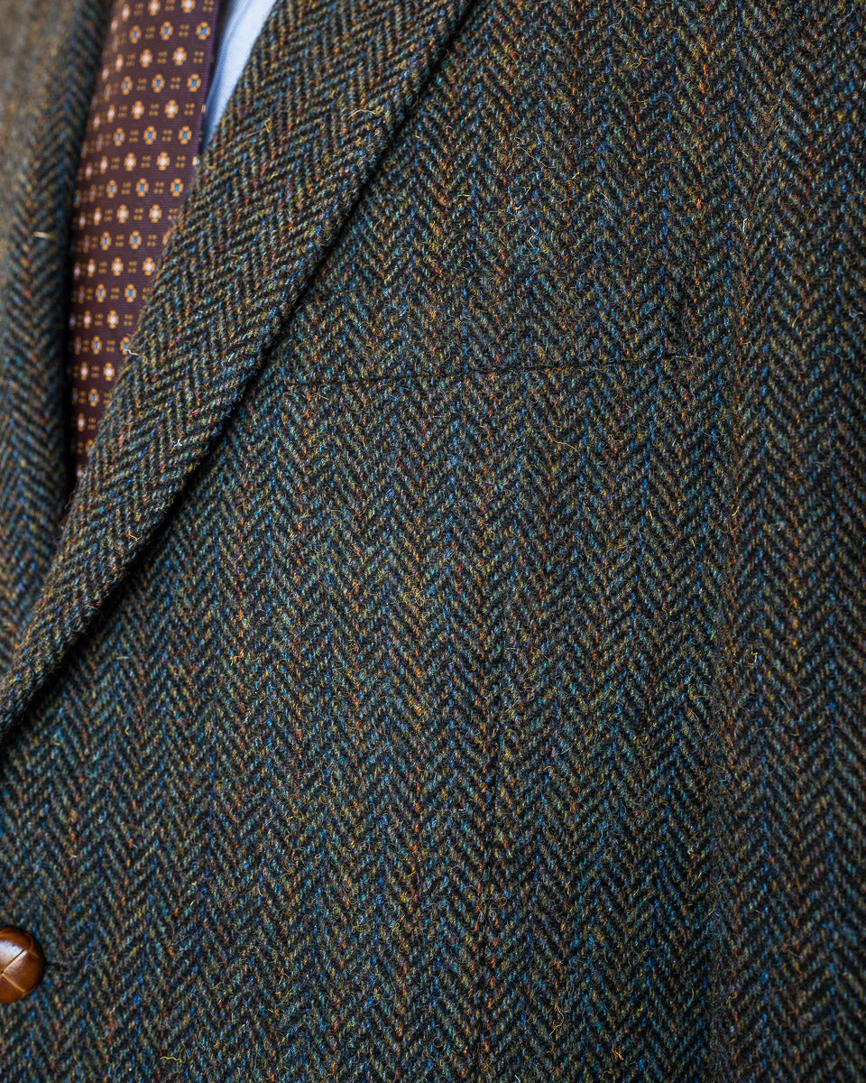 Harris Tweed Sport Coat in Multi-Colored Herringbone