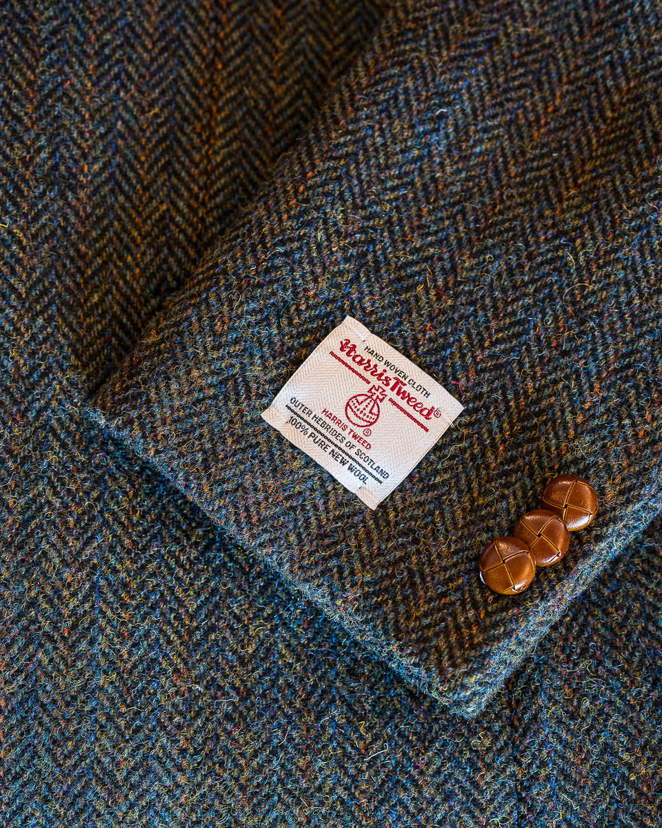 Harris Tweed Sport Coat in Multi-Colored Herringbone