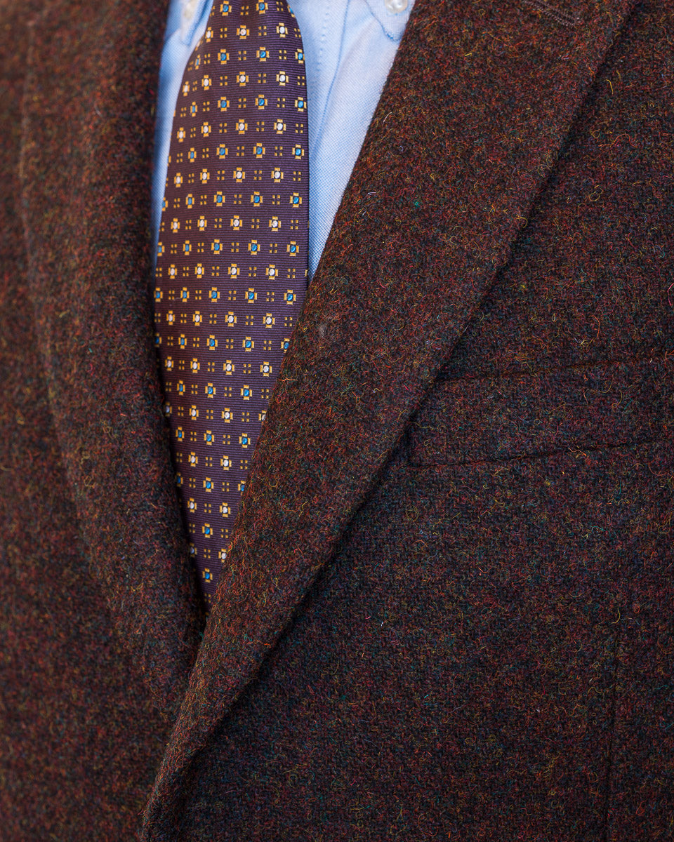 Harris Tweed Sport Coat in Burgundy Heather
