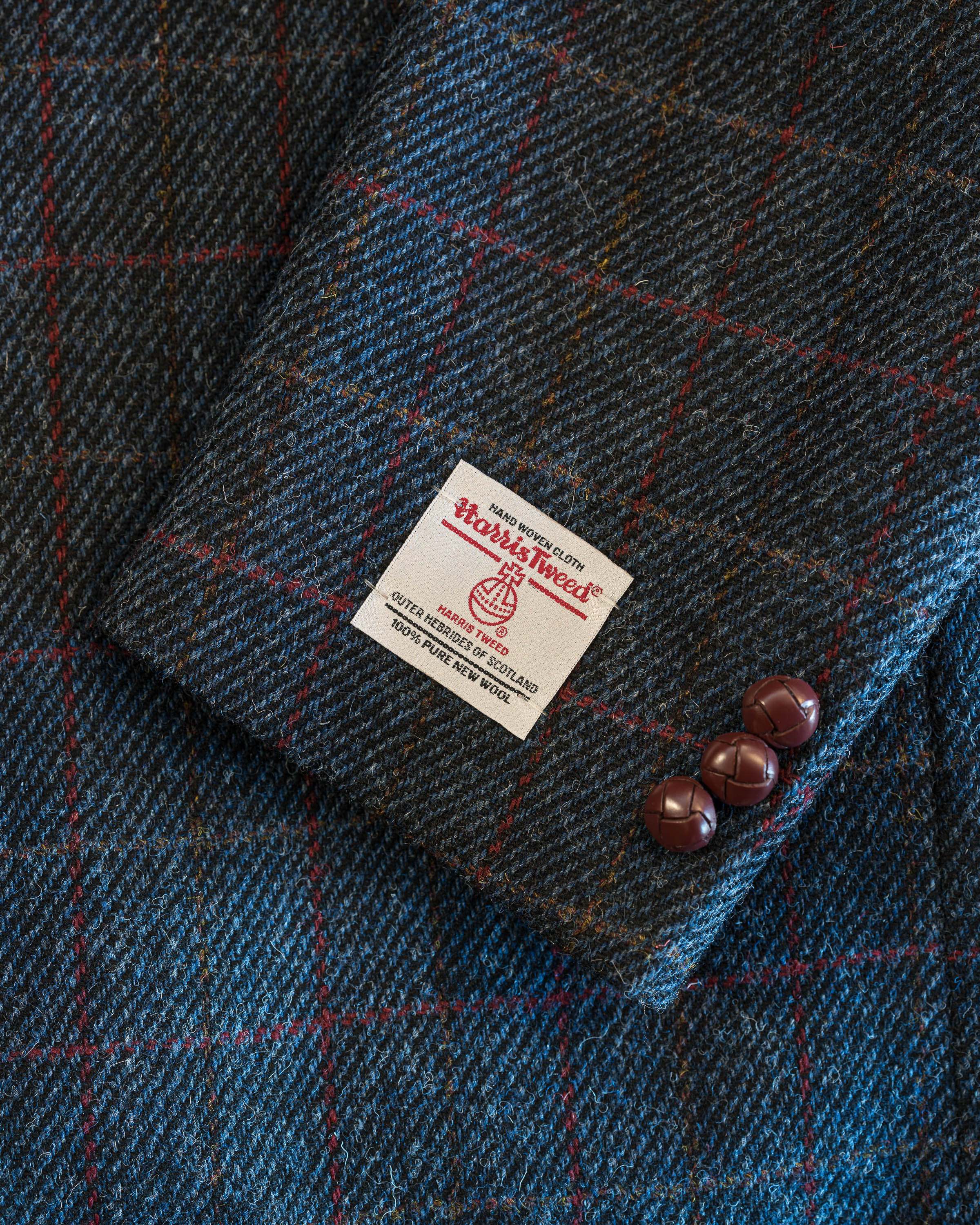 Harris Tweed Sport Coat in Blue Windowpane