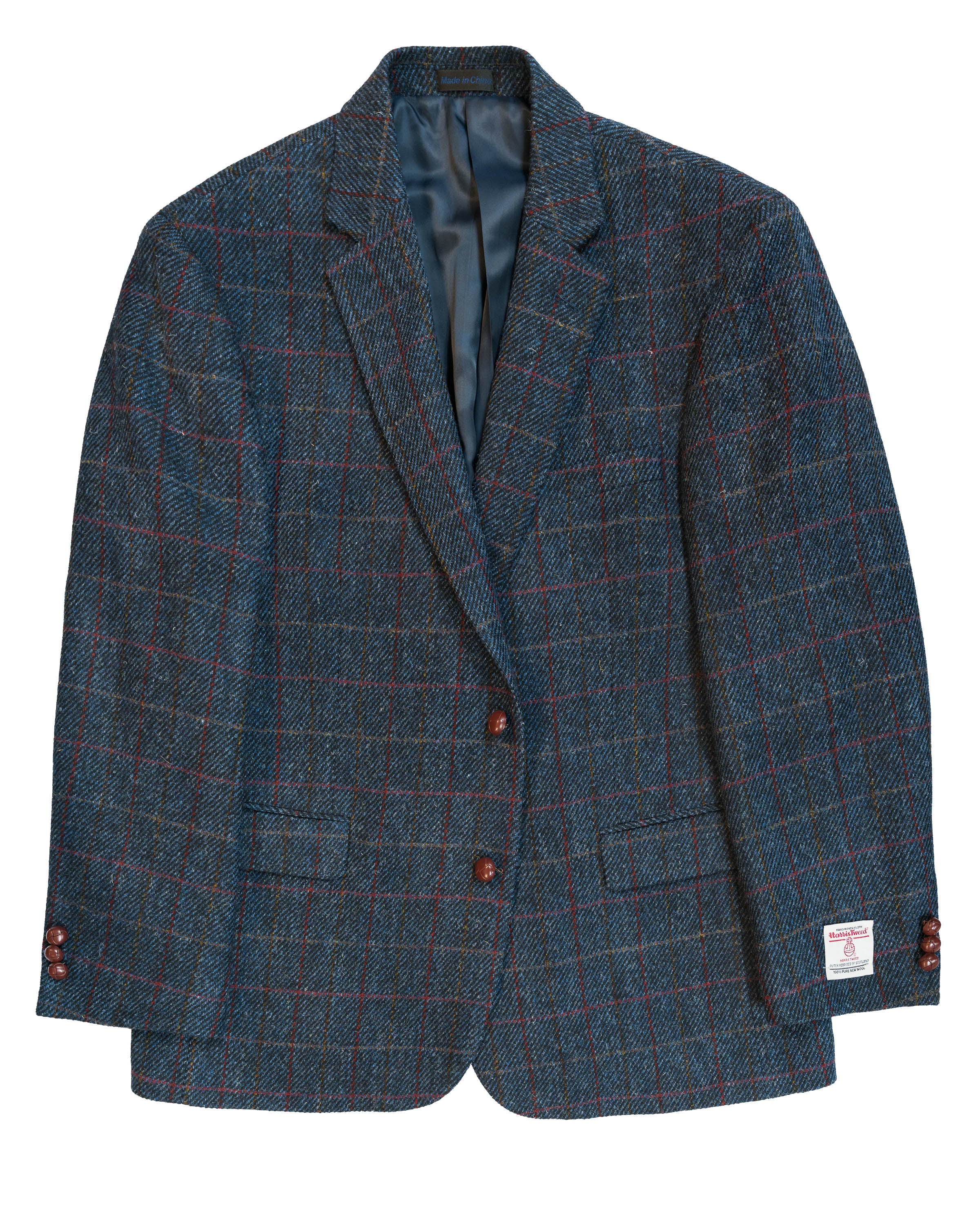 Harris Tweed Sport Coat in Blue Windowpane