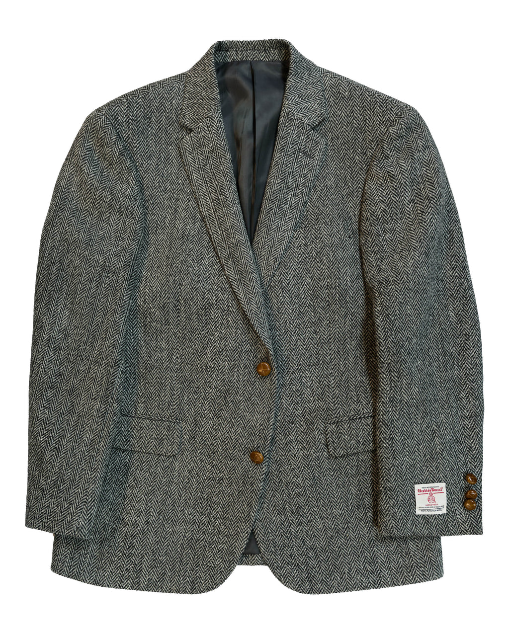 Harris Tweed Sport Coat in Grey Herringbone
