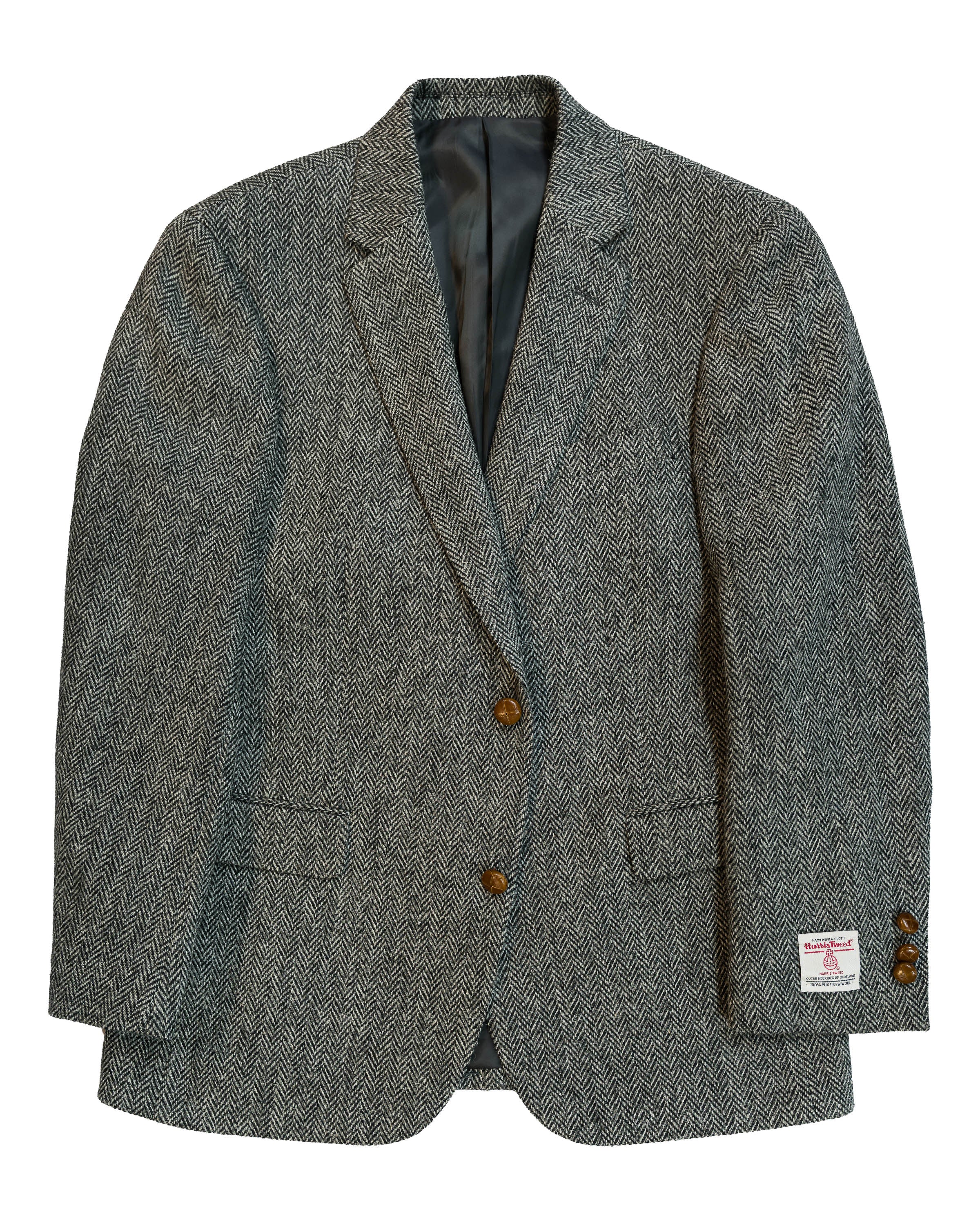 Harris Tweed Sport Coat in Grey Herringbone
