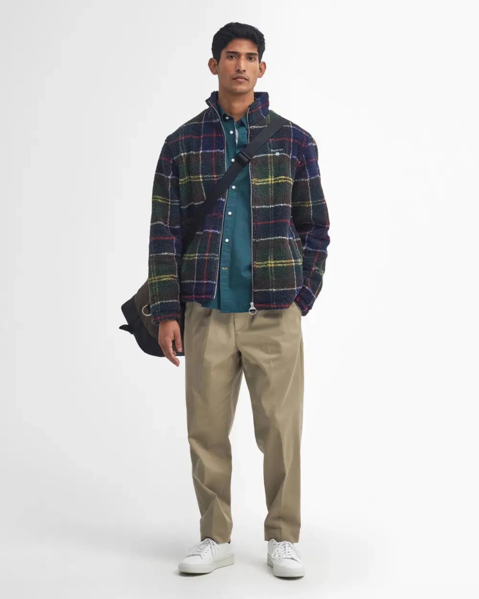 Barbour Tartan Sherpa Fleece Jacket In Classic Tartan