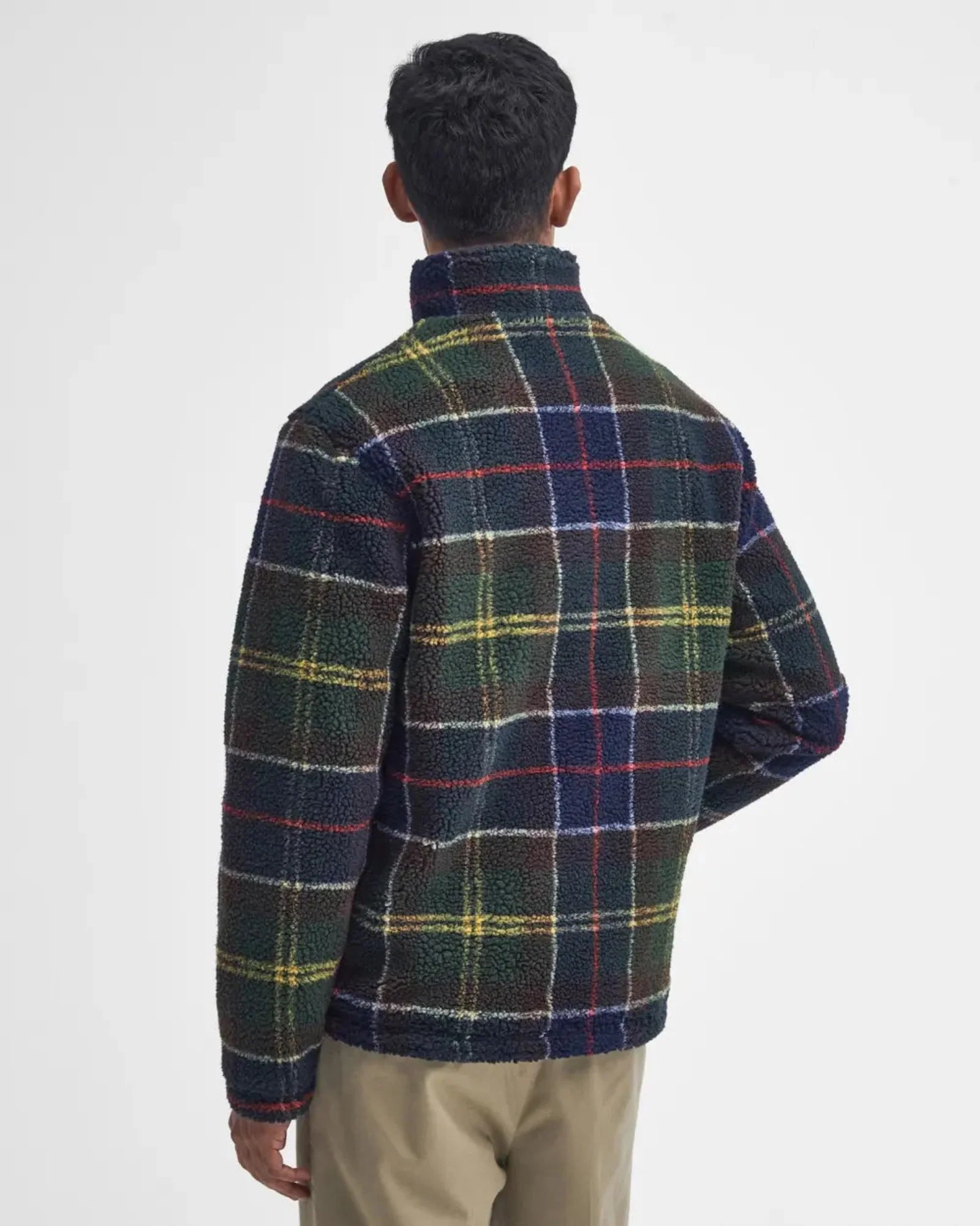 Barbour Tartan Sherpa Fleece Jacket In Classic Tartan